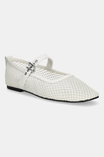 Baleríny Tommy Jeans TJW MESH MARYJANE BALLERINA biela farba, EN0EN02872