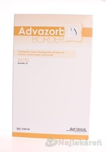 Advazorb Border krytie na rany samopriľnavé atraumatické10x20cm,10ks