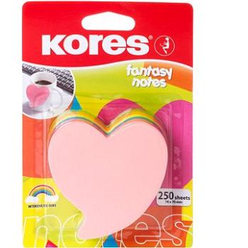KORES „HEART“ tvar srdca 70 × 70 mm, 250 lístkov (48705)