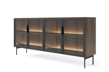 ArtLas Komoda NAIRE 4D s LED osvetlením | dub dunin