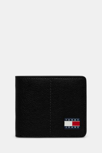 Peňaženka Tommy Jeans pánska, čierna farba, AM0AM13699