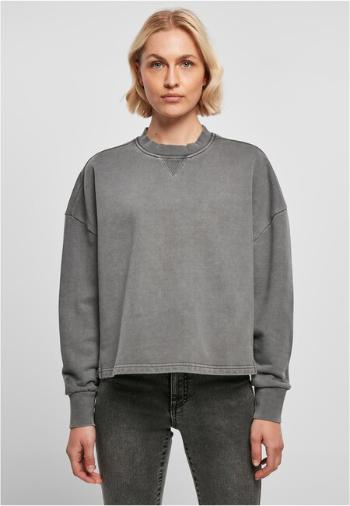 Urban Classics Ladies Heavy Terry Garment Dye Crewneck darkshadow - L