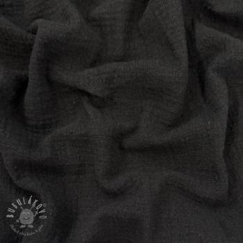 Bavlnená látka SLUB WASHED black