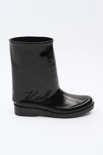 Gumáky Karl Lagerfeld KALOSH dámske, čierna farba, KL47064S