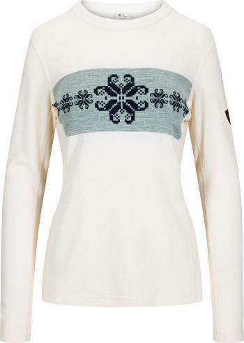 Dale of Norway Falkeberg Womens Crew Neck Baselayer Off White/Navy S Pulóver