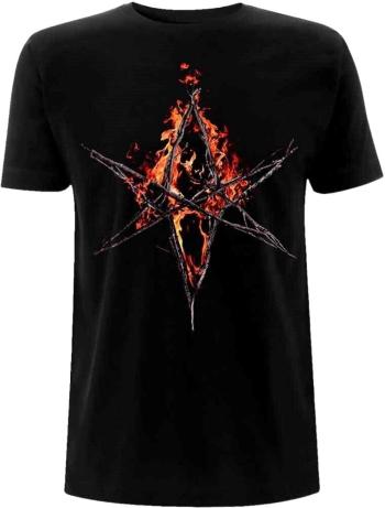 Bring Me The Horizon Tričko Flaming Hex Unisex Black L