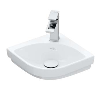 VILLEROY & BOCH - Subway 3.0 Umývadielko rohové, 32x32 cm, bez prepadu, otvor na batériu, alpská biela 43714601