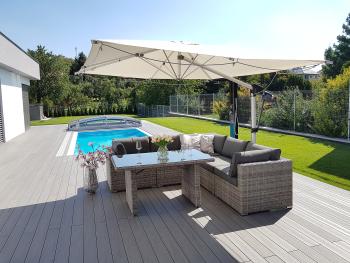 Deokork Ratanová variabilní sestava jídelní SEVILLA  pro 5 osob (šedá)