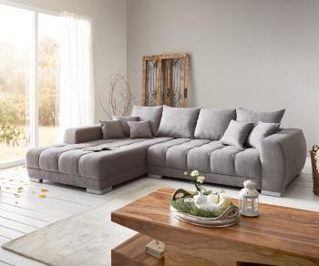 Josea 300x220 cm Mikrovlákno Stone Šedá Sedací souprava Recamiere Levá