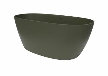 Voľne stojaca vaňa SAT Aula 160x78,7 cm liaty mramor ľavá aj pravá zelená zelená SATAULA1600G