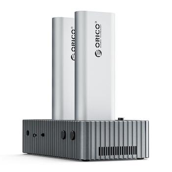 Orico M.2 SSD Dokkoló - IT28N-C-EU (2xM.2 NVMe -> USB-A/C, Max...