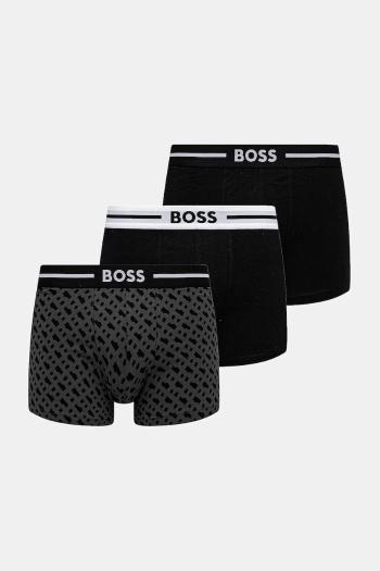 Boxerky BOSS 3-pak pánske, čierna farba, 50531694