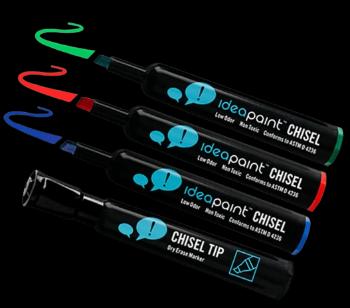 IDEAPAINT CHISEL TIP MARKERS - Whiteboard fixky so zrezaným hrotom (4 ks)