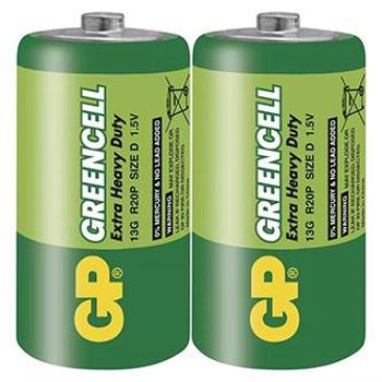 Batéria jednorazová zinkochloridová, veľký monočlánok, D, 1.5V, GP, fólia, 2-pack, Greencell
