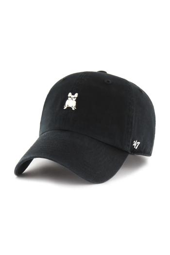 Bavlnená šiltovka 47 brand Dog Base Runner Icon čierna farba, jednofarebná, XX-BSRIC284GWS-BK05