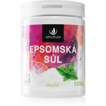 Allnature Epsomská soľ Mäta soľ do kúpeľa 1000 g