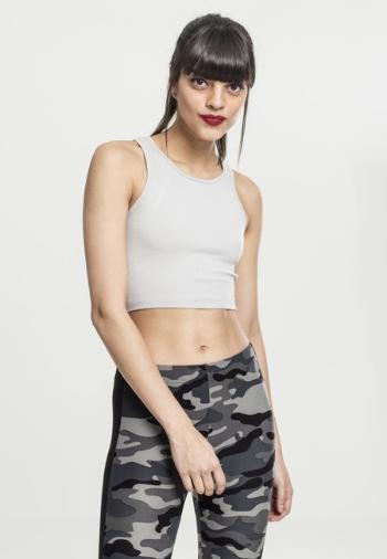 Urban Classics Ladies Rib Cropped Top grey - L