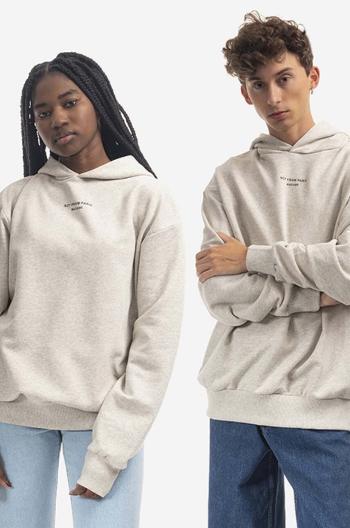 Bavlnená mikina Drôle de Monsieur Classic Not From Paris Madame Le Hoodie Classique NFPM P04LGY LIGHT GREY šedá farba, s kapucňou, melanžová