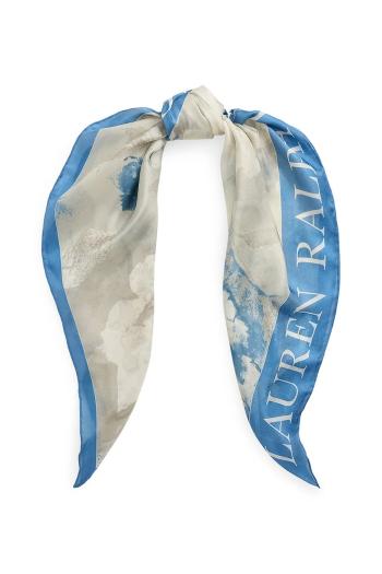 Hodvábna šatka Lauren Ralph Lauren béžová farba, vzorovaná, 454972545