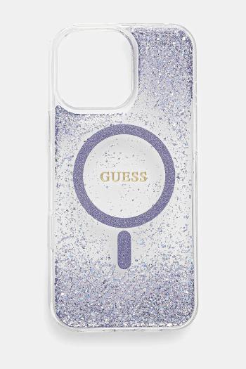 Puzdro Guess iPhone 16 Pro Max fialová farba, GUHMP16XRGRGEU