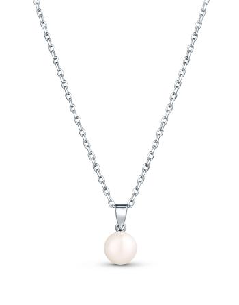 JwL Luxury Pearls Jemný strieborný náhrdelník s pravou perlou JL0835 (retiazka, prívesok)