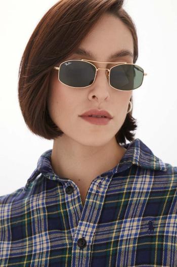Slnečné okuliare Ray-Ban dámske, zelená farba, 0RB3719