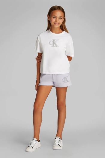 Detské tričko Calvin Klein Jeans biela farba, IG0IG02863