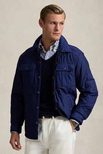 Bunda Polo Ralph Lauren pánska, tmavomodrá farba, prechodná, 710961951