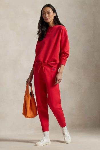Tepláky Polo Ralph Lauren dámske, červená farba, jednofarebné, 211949978