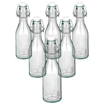 Skleněná fľaša s clip uzáverom, 0,5 l, 6 ks
