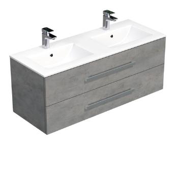 Kúpeľňová skrinka s umývadlom SAT Cube Way 120x53x46 cm betónová podložka CUBE461202BEMOD