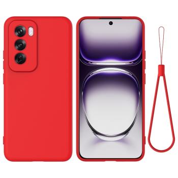 RUBBER Ochranný obal pre Oppo Reno12 Pro 5G červený