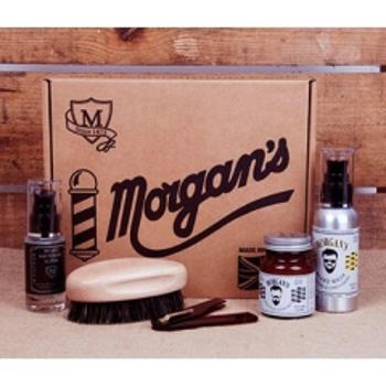 Morgans Gentlemans Beard Grooming Gift Set, Stylingový vosk na fúzy 50g, Hrebeň na fúzy, Kefa na fúzy, Šampón na fúzy 100ml, Elixír na fúzy 30 ml