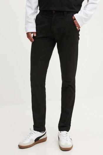 Nohavice Tommy Jeans pánske, tmavomodrá farba, priliehavé