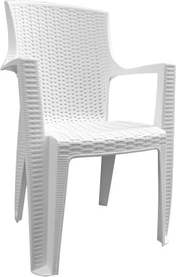 Kerti szék MEGAPLAST Amelia, polyrattan, fehér