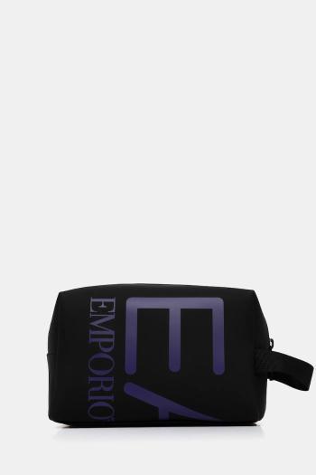 Kozmetická taška EA7 Emporio Armani čierna farba