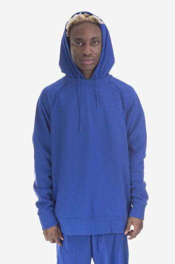 Bavlnená mikina adidas Originals Premium Essentials Crinkle Nylon Hoodie HR5456-blue, pánska, s kapucňou, jednofarebná