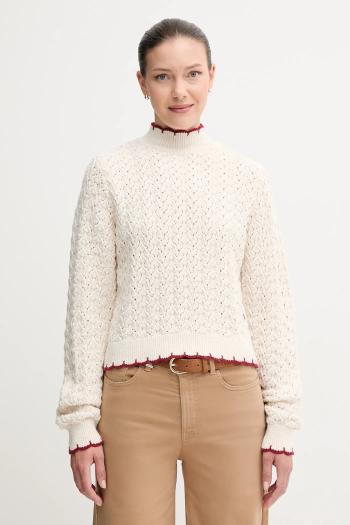 Sveter Pepe Jeans béžová farba, s polorolákom, PL7000016