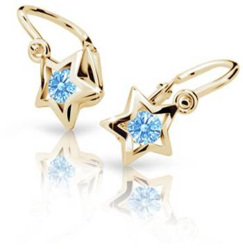 Cutie Jewellery Zlaté detské náušnice C1942-10-X-1 svetlo modrá