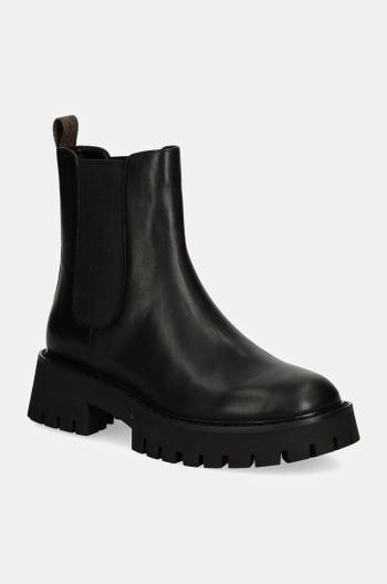 Kožené topánky chelsea MICHAEL Michael Kors Asher dámske, hnedá farba, na platforme, 40F4ASFE6L.292