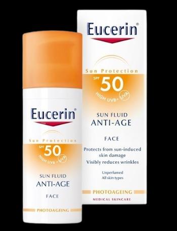 EUCERIN SUN Opaľovacia emulzia SPF50 proti vráskam 50 ml