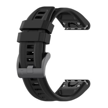 BStrap Silicone Carson remienok na Garmin Fenix 5 / 6 / 6 Pro / 7 / 8 / E 47mm, black