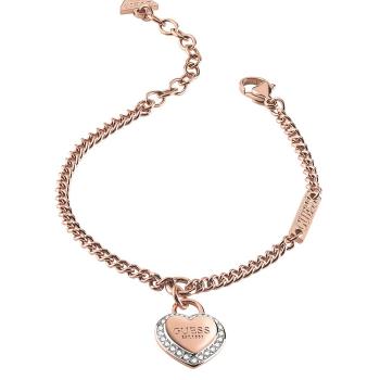 Guess Módny pozlátený náramok Fine Heart JUBB01422JWRG 17 - 21 cm - L