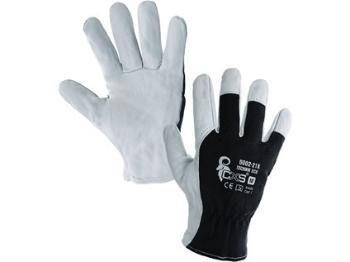 Kombinované rukavice TECHNIK ECO, čierno-biele, veľ. 09