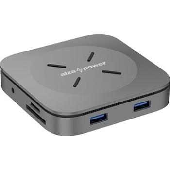 AlzaPower Metal USB-C Dock Cube 7 in 1 WF vesmírno sivá (APW-HCAC7PDY)
