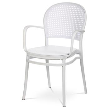 Jedálenská stolička Autronic 55x86 cm biela plast CT-746 WT