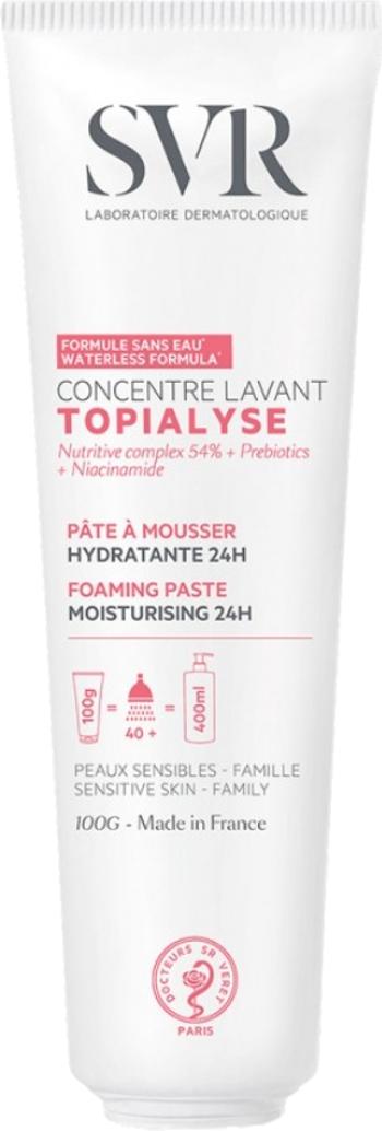 SVR Umývacia penivá pasta pre citlivú a suchú pokožku Topialyse (Foaming Paste Moisturizing 24H) 100 ml