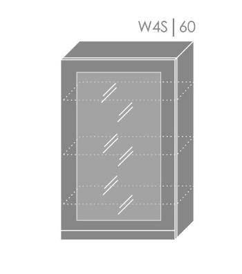 ArtExt Kuchynská linka Brerra - lesk Kuchyňa: Horná skrinka W4S/60 / (ŠxVxH) 60 x 96 x 32,5 cm