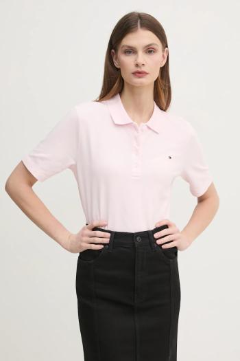 Polo tričko Tommy Hilfiger dámske, tmavomodrá farba, WW0WW43224