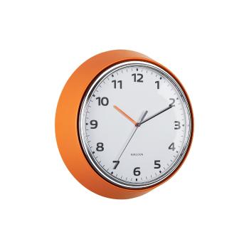 Karlsson 6006OR designové nástenné hodiny oranžová, pr. 34 cm